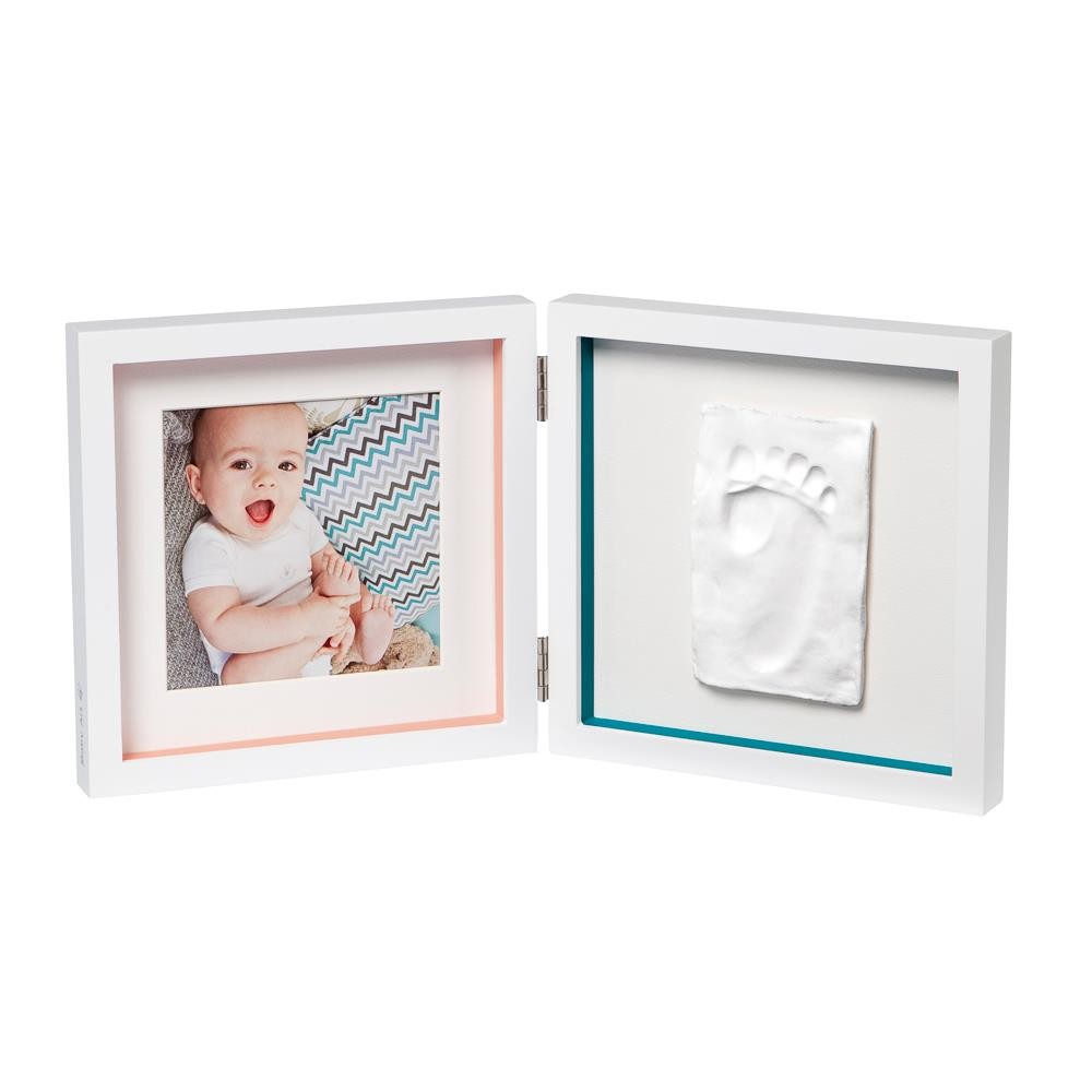 BabyArt Picture Frame for Foot / Handprint My Baby Style simple, White essentials