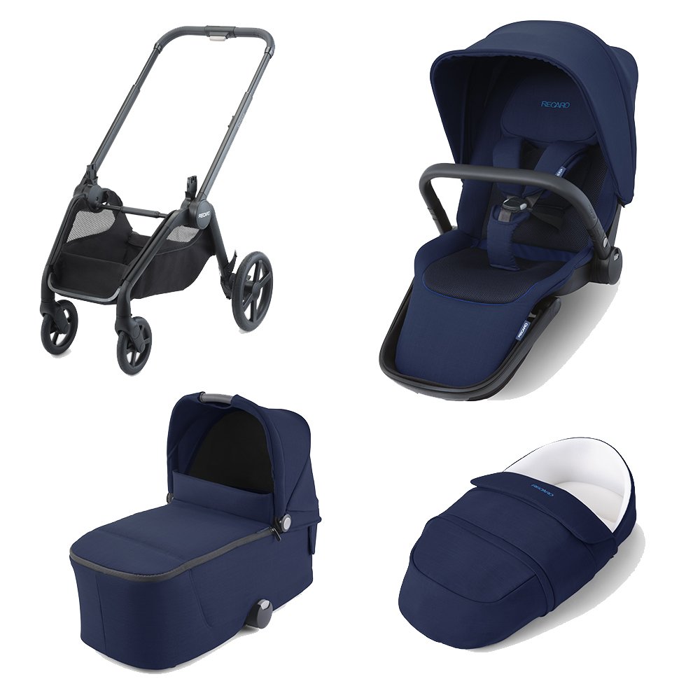 Recaro combi stroller Celona frame silver Design Select Pacific Blue