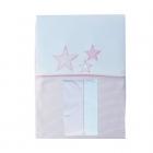 Minou Bio Bettwsche 100 x 135 cm Sterne rosa gestreift